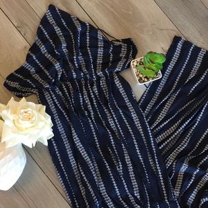 DAMAGED navy blue halter dress